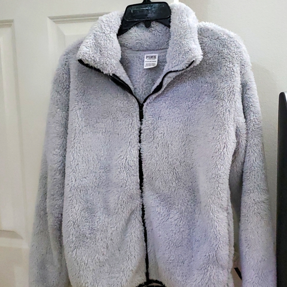 Like new Victoria's Secret PINK XS zip up Teddy